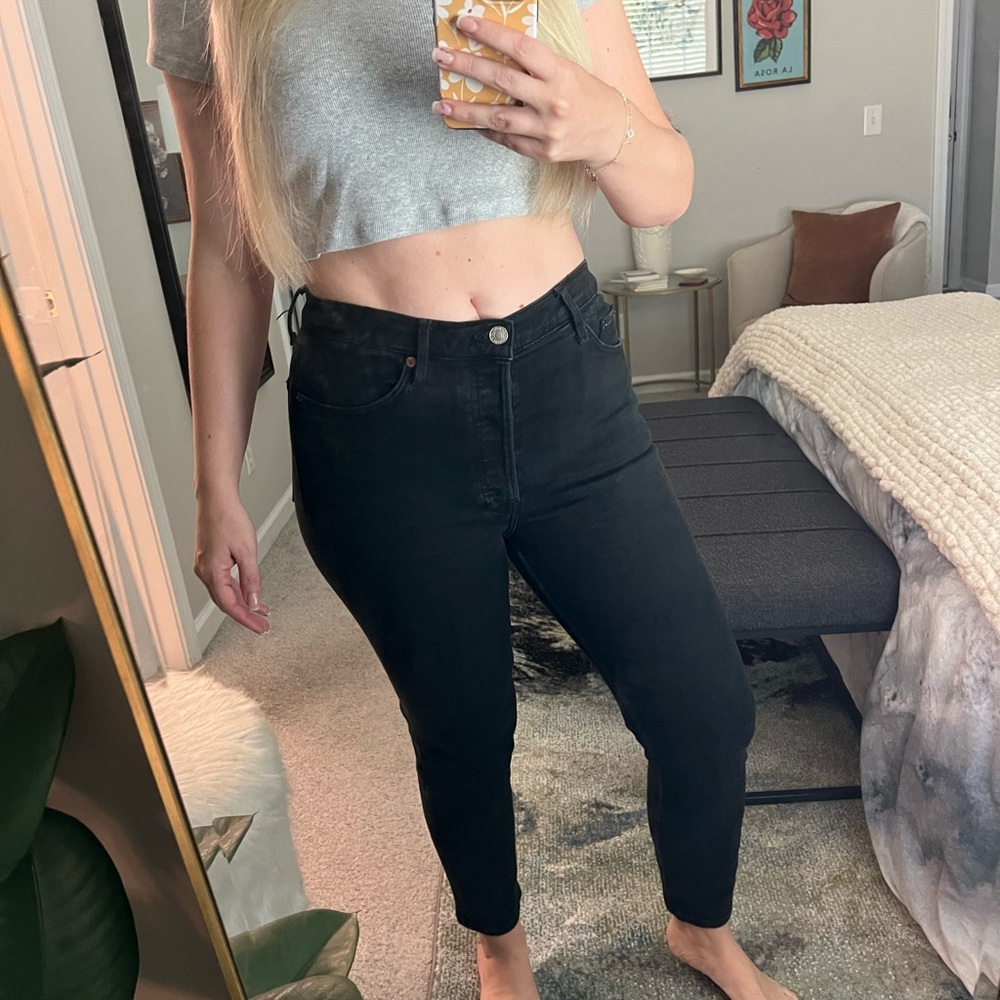 Re/Done High Rise Black Women's Jeans